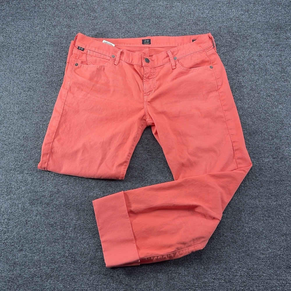 C of H Citizens Of Humanity Women Cropped Jeans Dani Cuffed Straight Pink 31